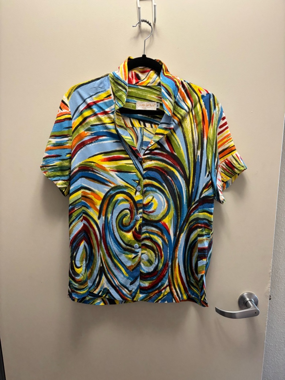 Jams World Short Sleeve Button-Down in Blue, Yellow, Red, Green